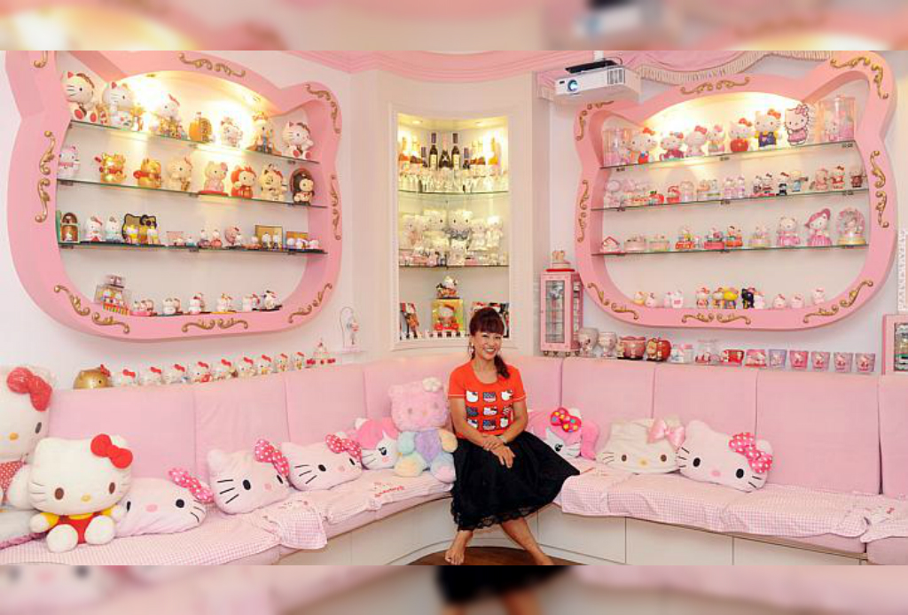 Una casa completamente decorada de Hello Kitty