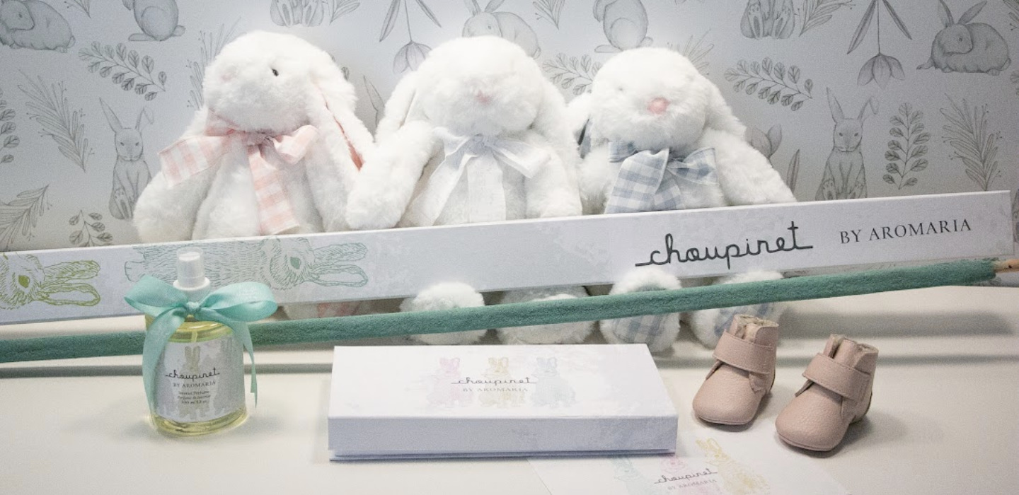 Choupinet x AROMARIA es la colección inspirada en el aroma a bebés que necesitas