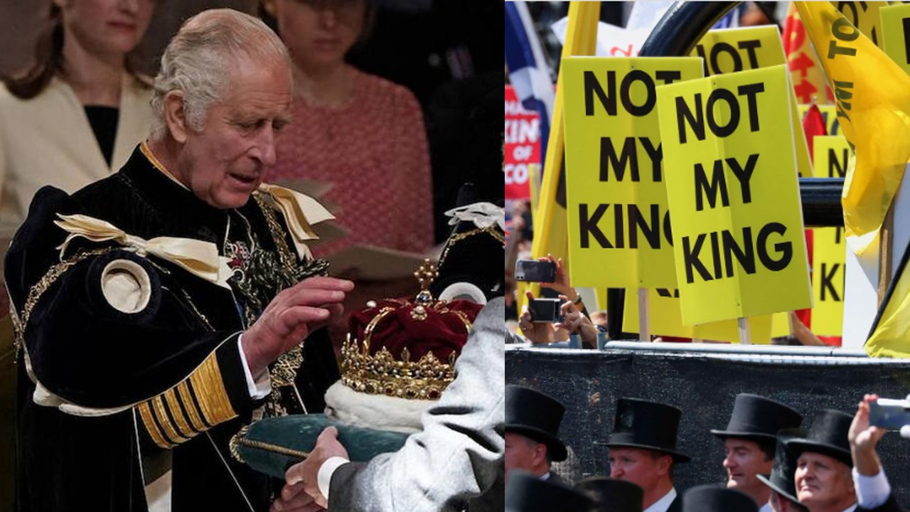 Polémica segunda coronación del Rey Carlos III: la gente le gritaba «Not My King»